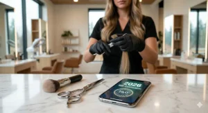 Professional Oregon beauty salon practicing HLO-compliant infection control and bloodborne pathogens safety